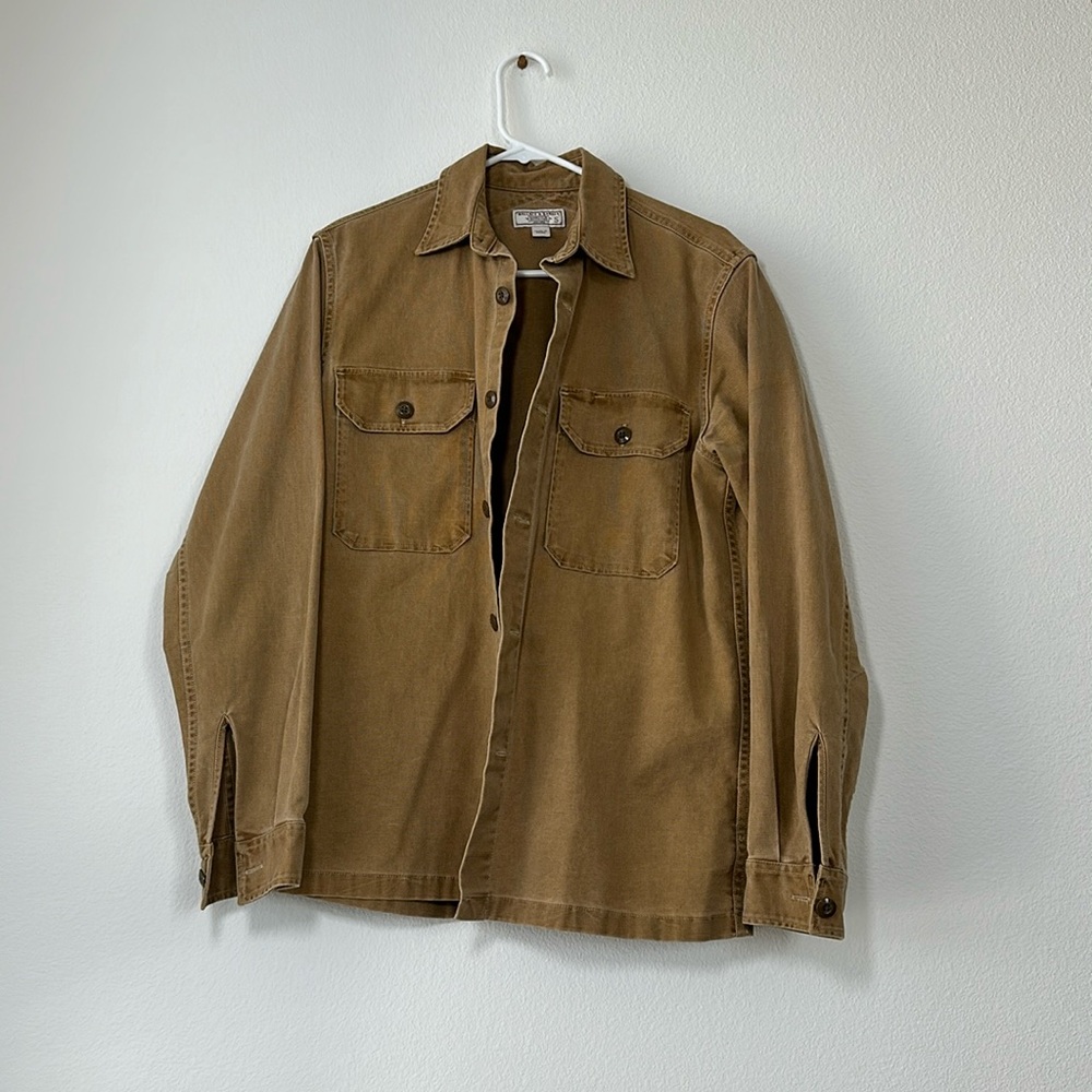 Wallace & Barnes x J. Crew CPO shirt jacket, camel/tan, size S